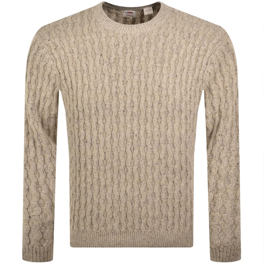 Image number 1 for Levis Wool Blend Knit Jumper Beige