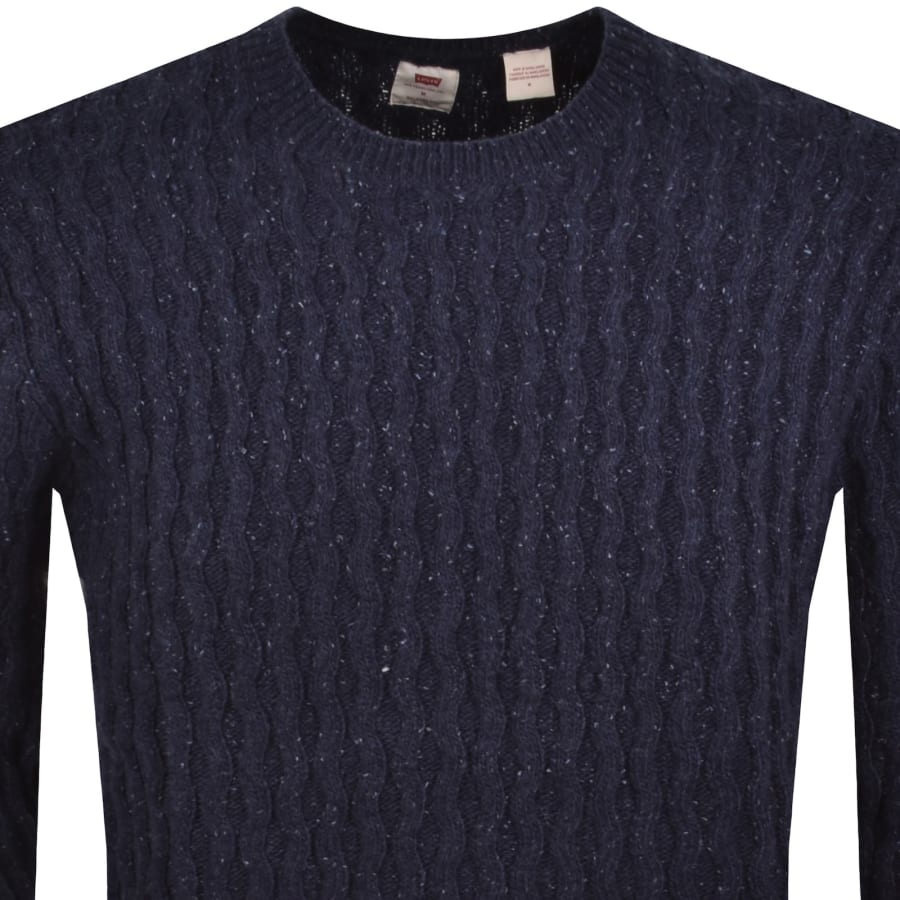 Image number 2 for Levis Wool Blend Knit Jumper Navy