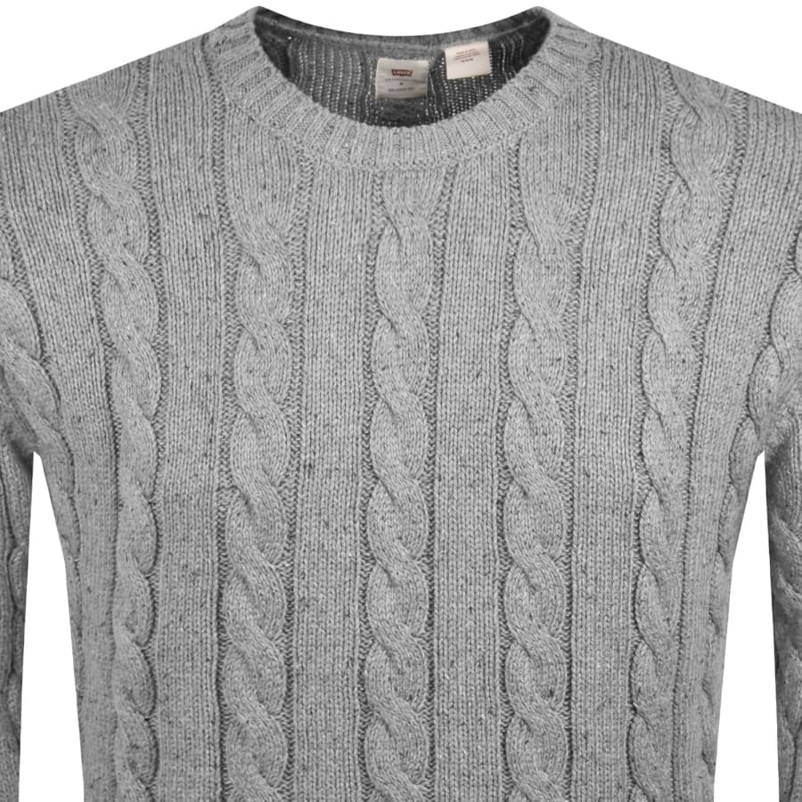 Image number 2 for Levis Wool Blend Knit Jumper Grey