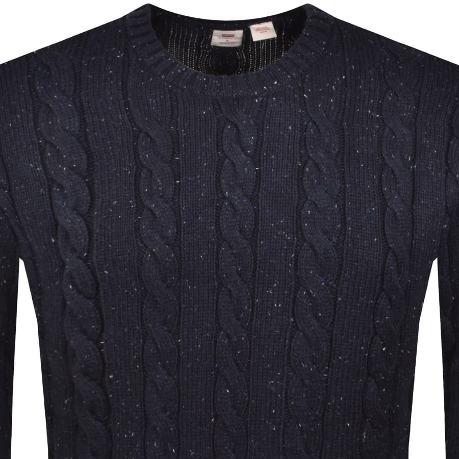 Image number 2 for Levis Wool Blend Knit Jumper Navy