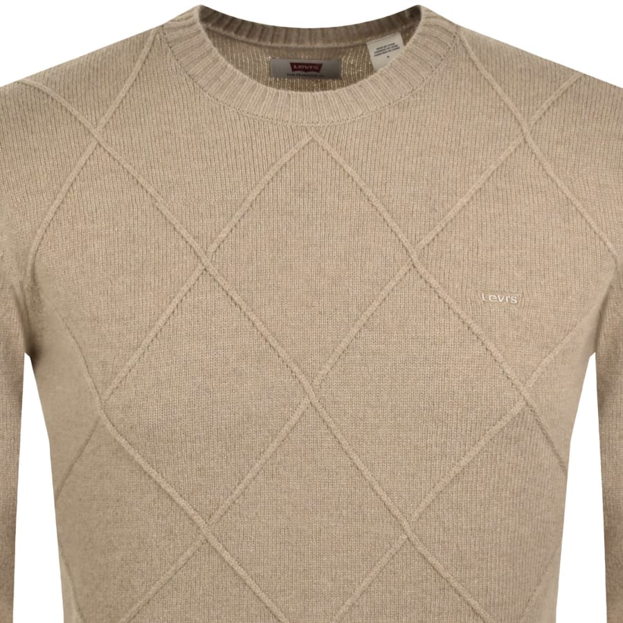 Image number 2 for Levis Crew Neck Knit Jumper Beige