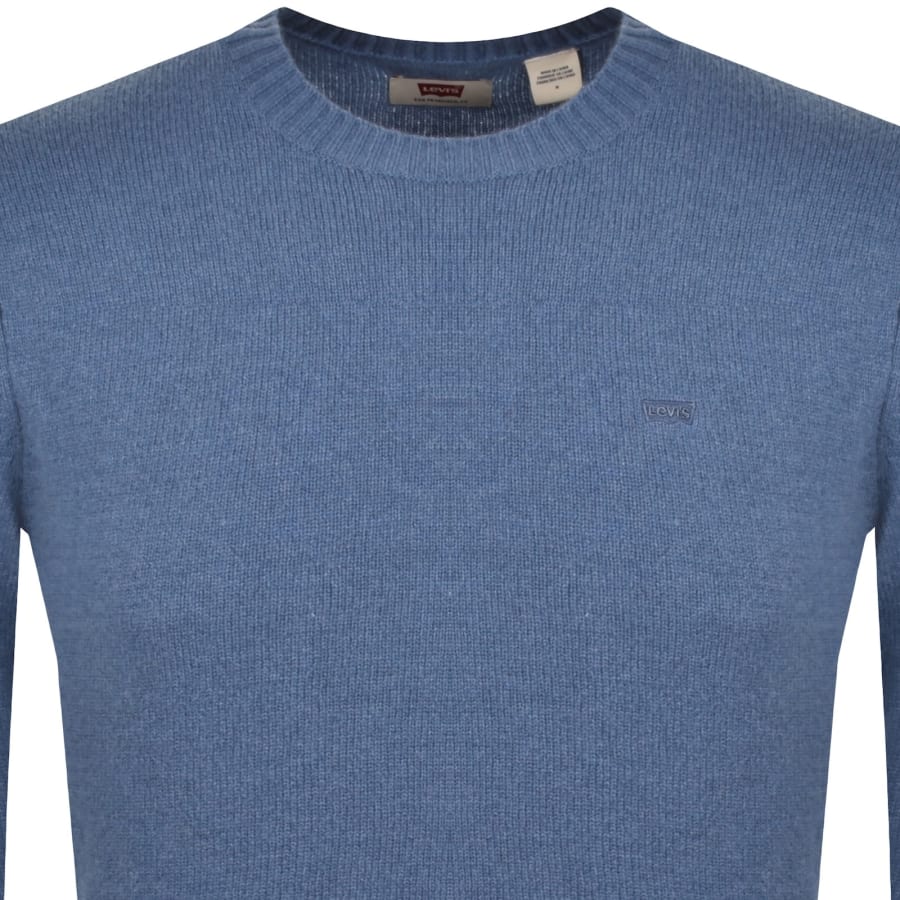 Image number 2 for Levis Crew Neck Knit Jumper Blue