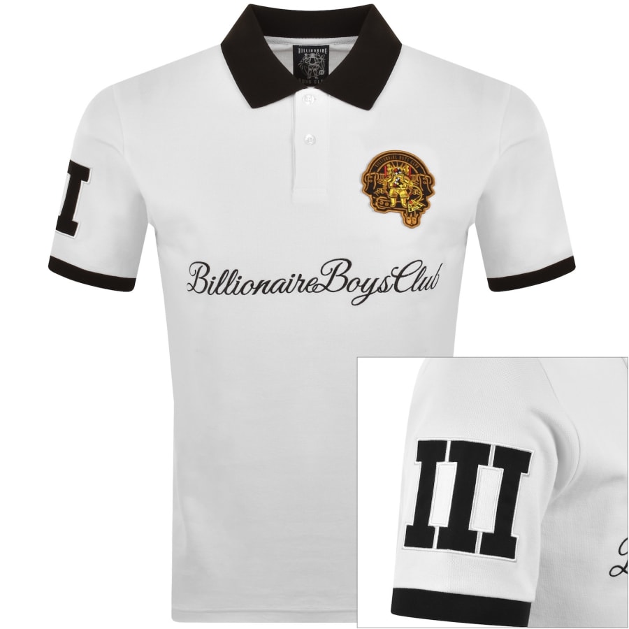 Image number 1 for Billionaire Boys Club Script Patch Polo White