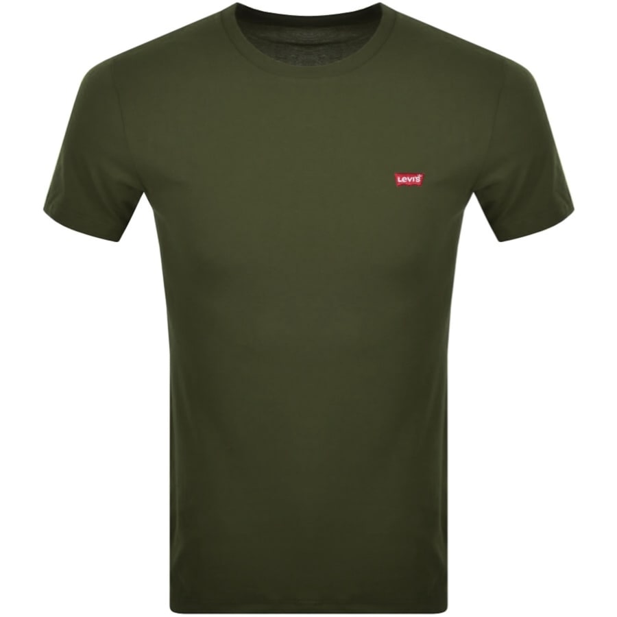 Image number 1 for Levis Original Crew Neck Logo T Shirt Green