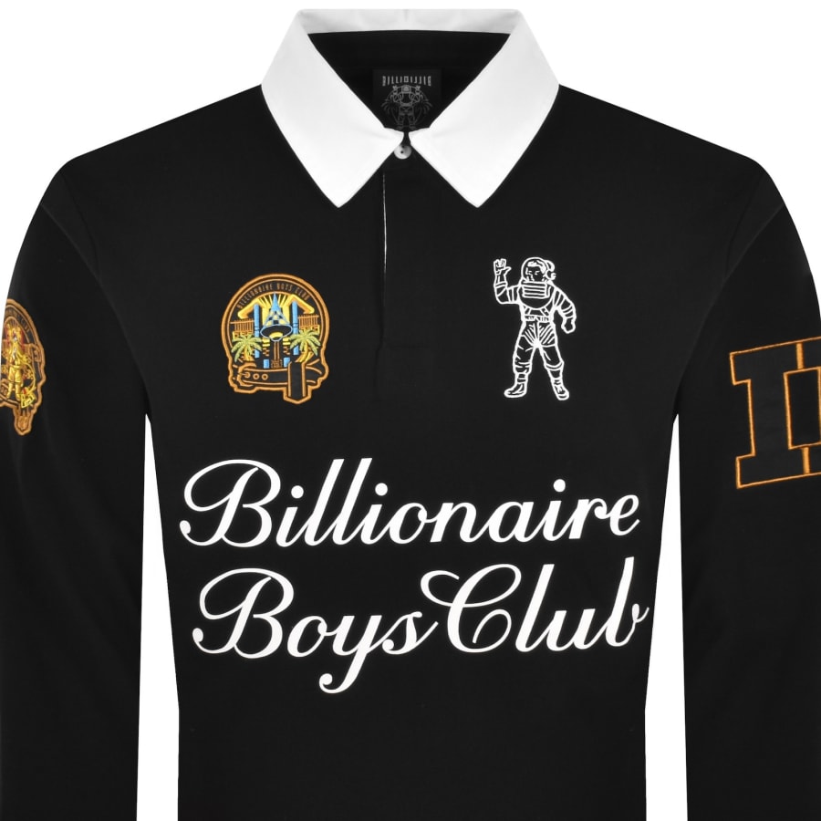 Image number 3 for Billionaire Boys Club Script Rugby Polo Black
