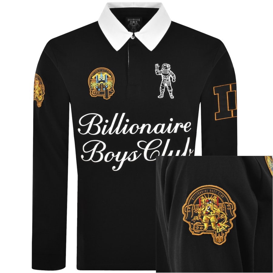 Image number 1 for Billionaire Boys Club Script Rugby Polo Black