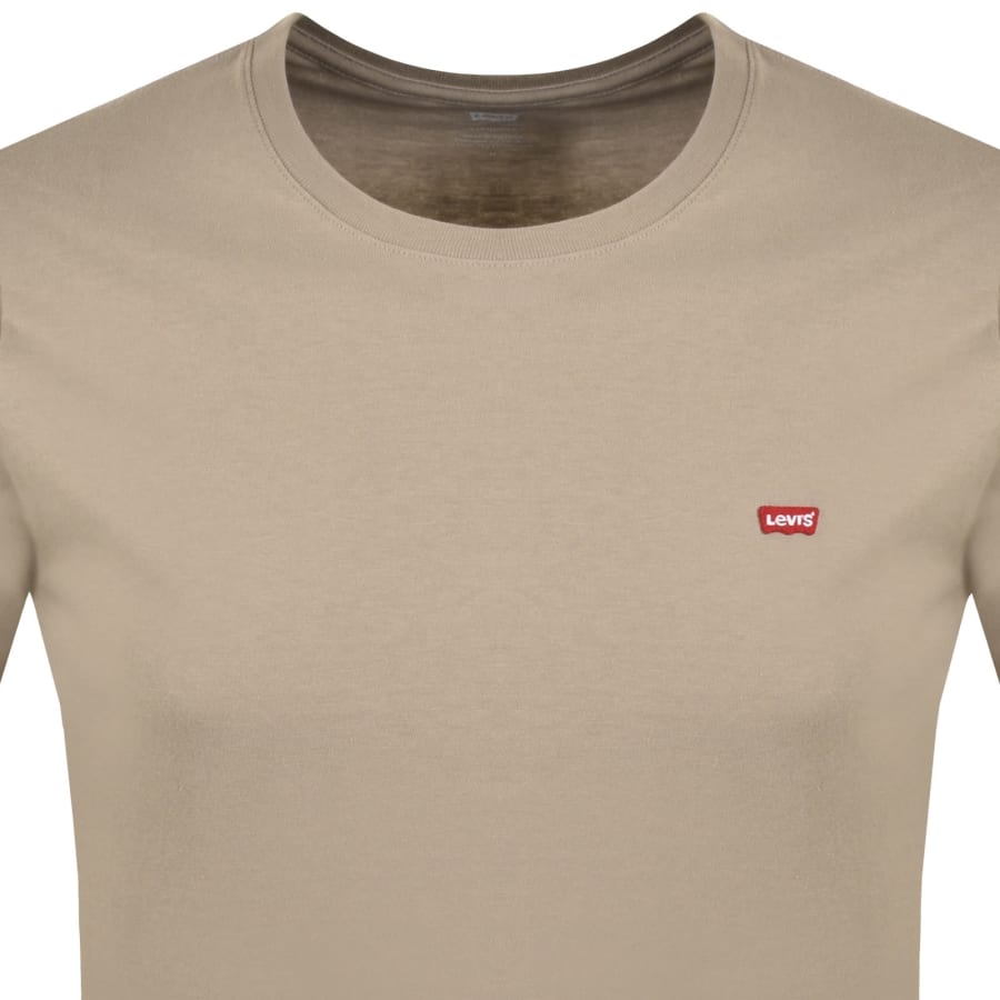 Image number 2 for Levis Original Crew Neck Logo T Shirt Beige