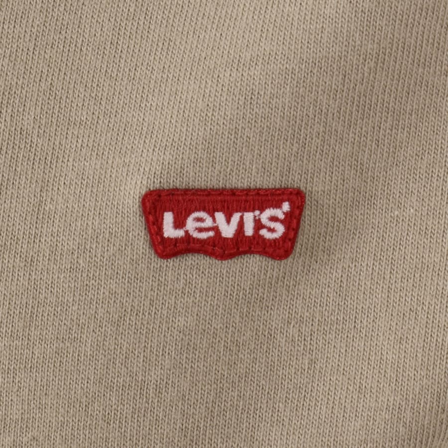Image number 3 for Levis Original Crew Neck Logo T Shirt Beige
