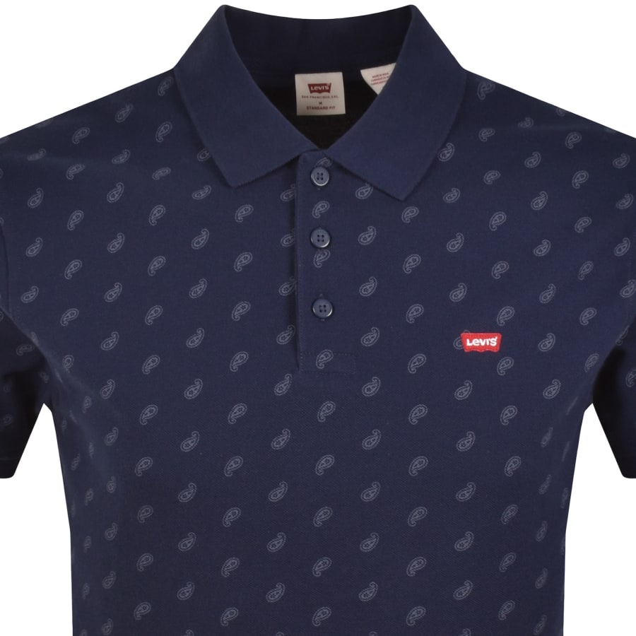 Image number 2 for Levis Paisley Polo Navy