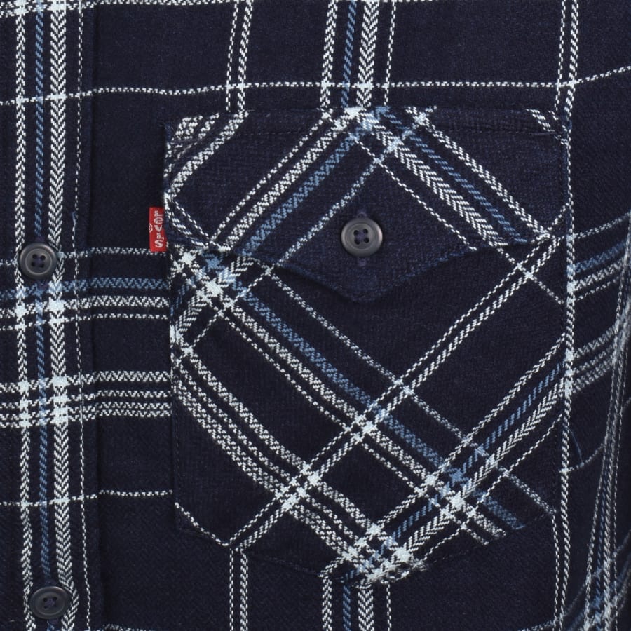 Image number 3 for Levis Long Sleeve Western Shirt Navy