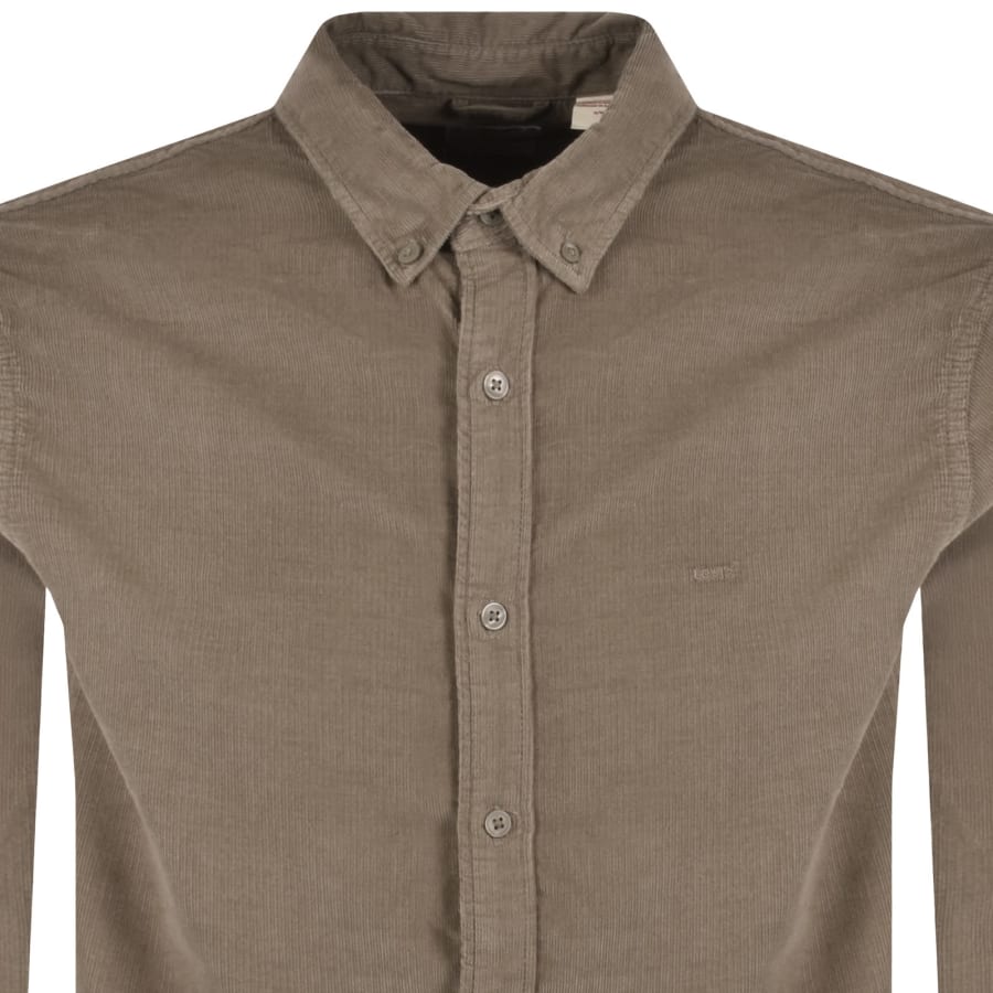 Image number 2 for Levis Authentic Button Down Shirt Brown