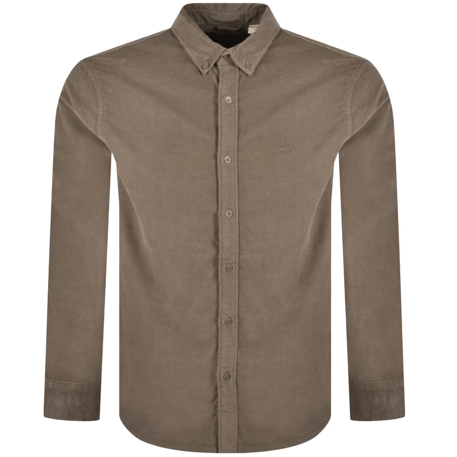 Image number 1 for Levis Authentic Button Down Shirt Brown