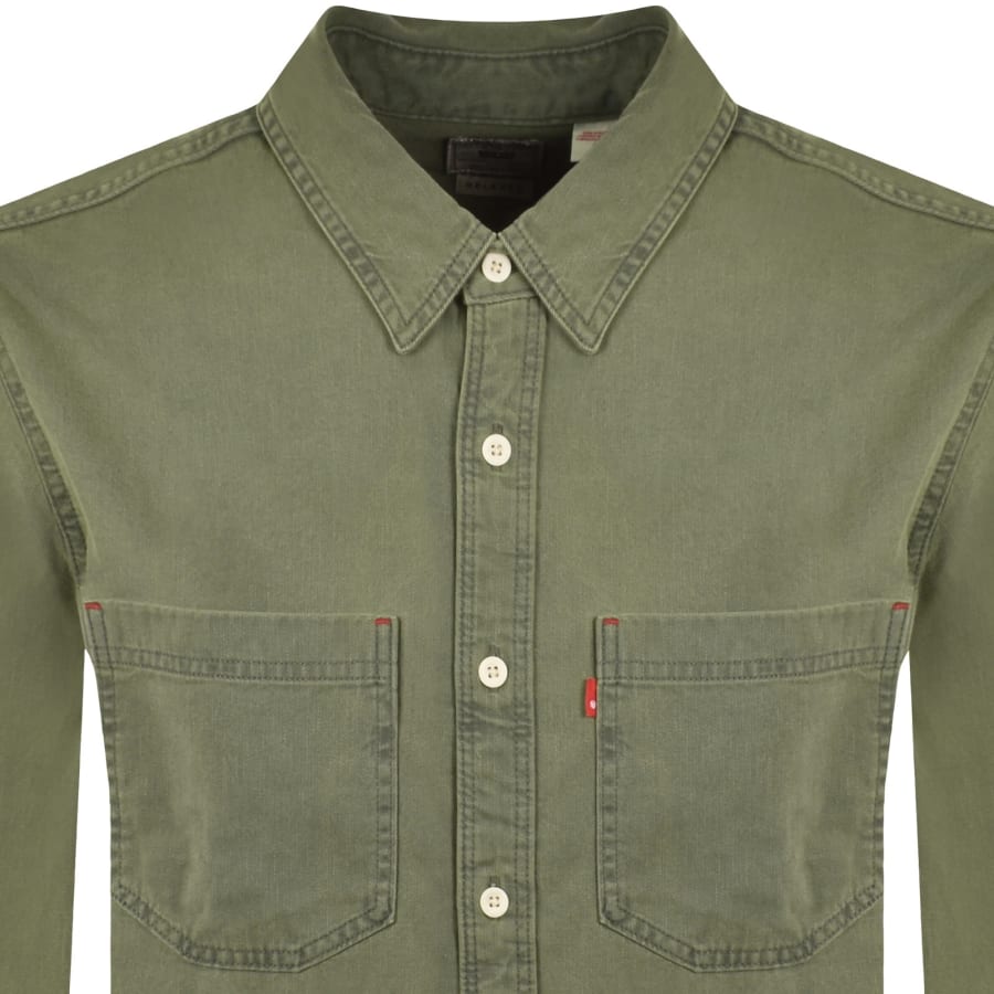 Image number 2 for Levis Mariposa Worker Shirt Green