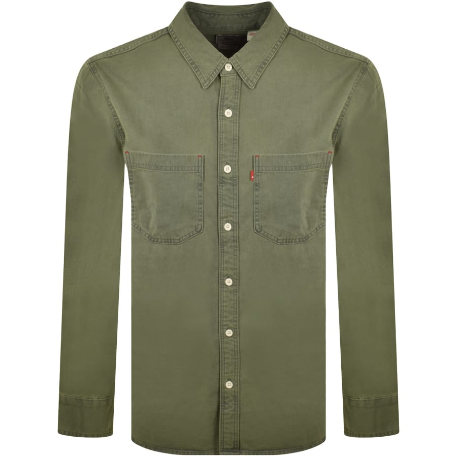 Image number 1 for Levis Mariposa Worker Shirt Green