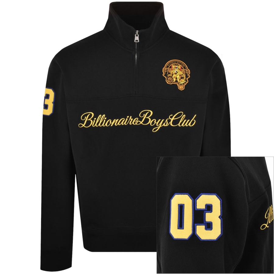 Image number 1 for Billionaire Boys Club Quarter Zip Sweatshirt Black