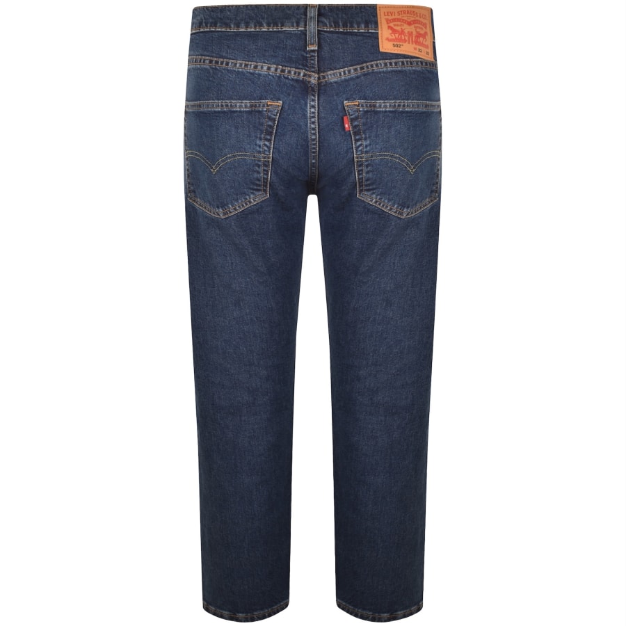 Image number 3 for Levis 502 Tapered Jeans Mid Wash Blue