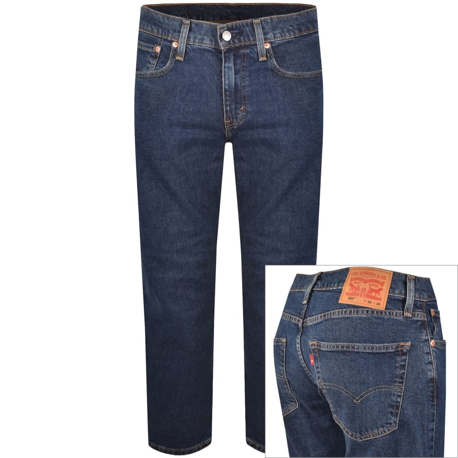 Image number 1 for Levis 502 Tapered Jeans Mid Wash Blue
