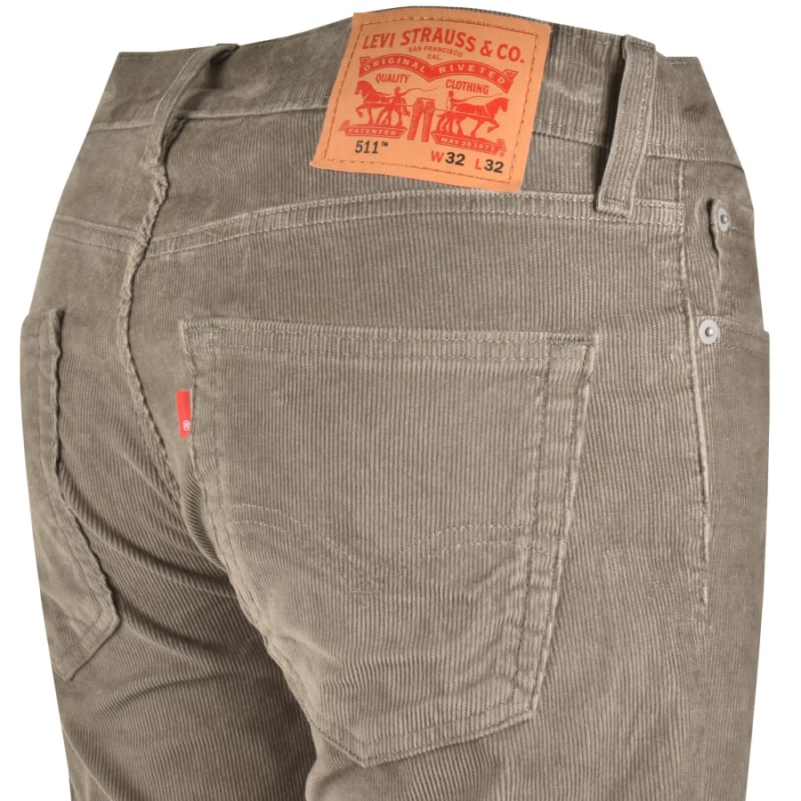Image number 4 for Levis 511 Slim Fit Stretch Jeans Grey