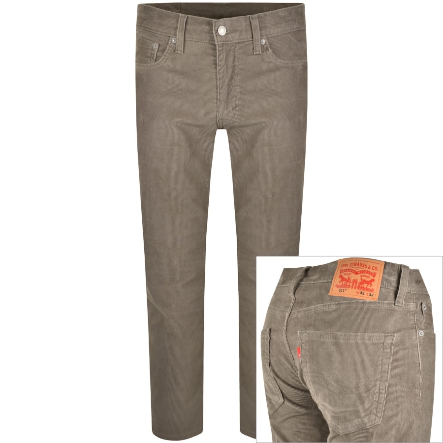 Image number 1 for Levis 511 Slim Fit Stretch Jeans Grey