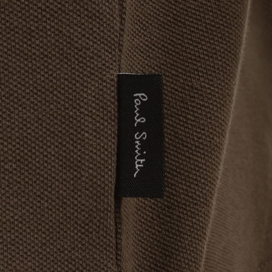 Image number 3 for Paul Smith Tipped Polo T Shirt Brown