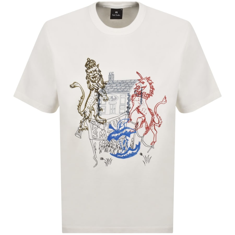 Image number 1 for Paul Smith Pub Crest Oversized T Shirt Off White
