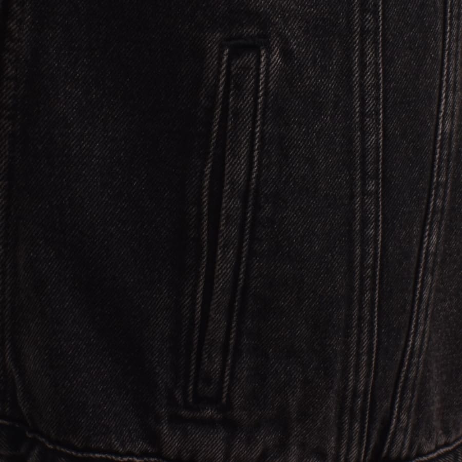Image number 4 for Levis Denim Sherpa Trucker Jacket Black