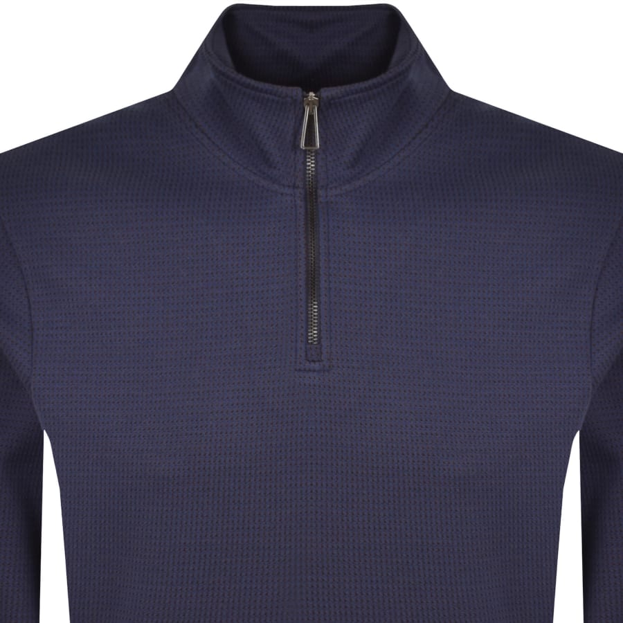 Image number 2 for Paul Smith Half Zip Sweatshirt Blue