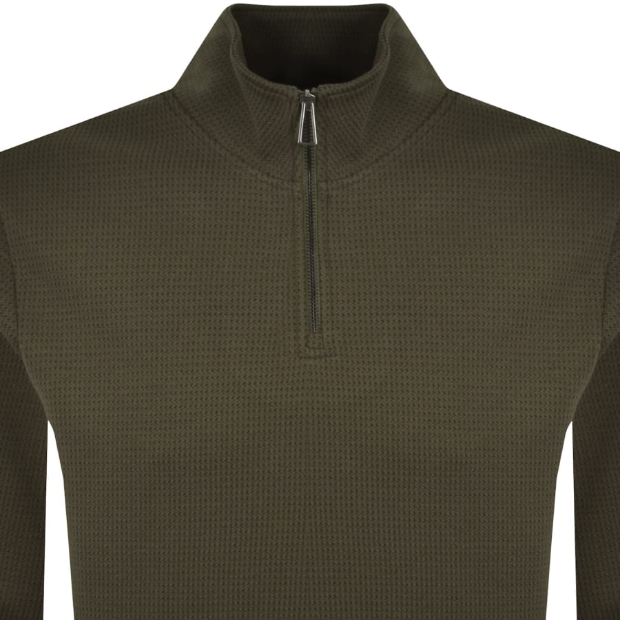 Image number 2 for Paul Smith Half Zip Sweatshirt Green