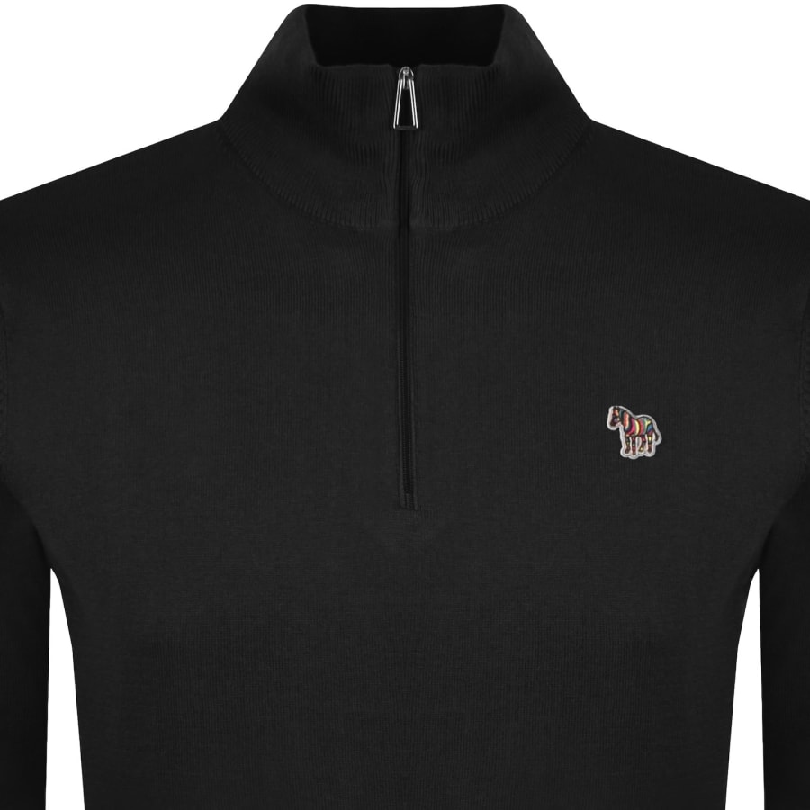 Image number 2 for Paul Smith Half Zip Jumper Black