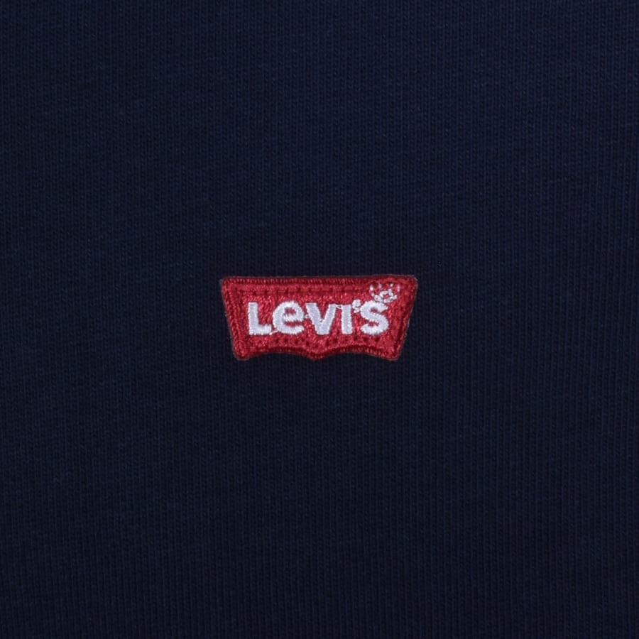 Image number 3 for Levis Original Quarter Zip Sweatshirt Navy