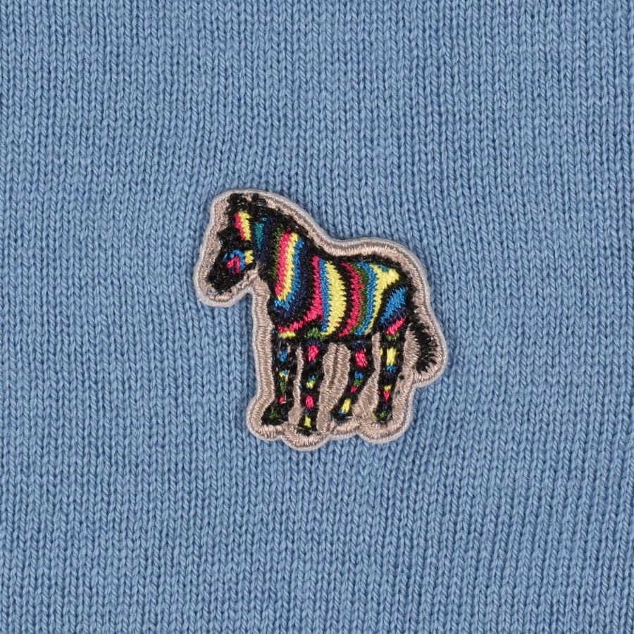 Image number 3 for Paul Smith Crew Neck Knit Jumper Blue