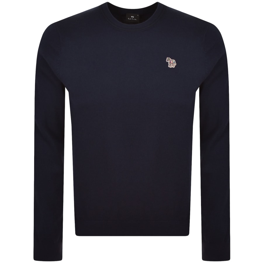 Image number 1 for Paul Smith Crew Neck Knit Jumper Dark Blue