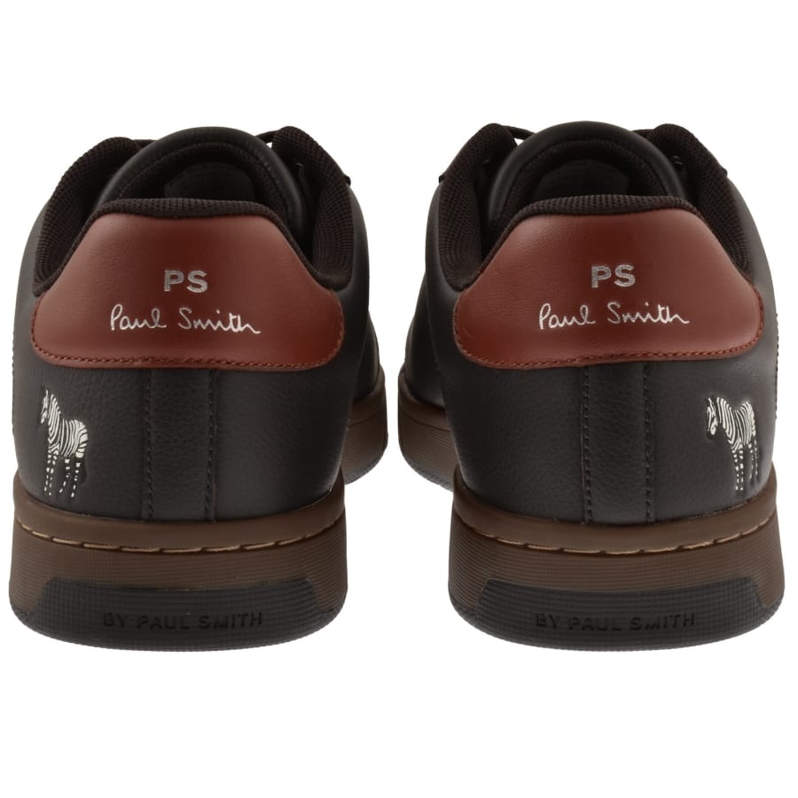 Image number 2 for Paul Smith Albany Leather  Trainers Brown