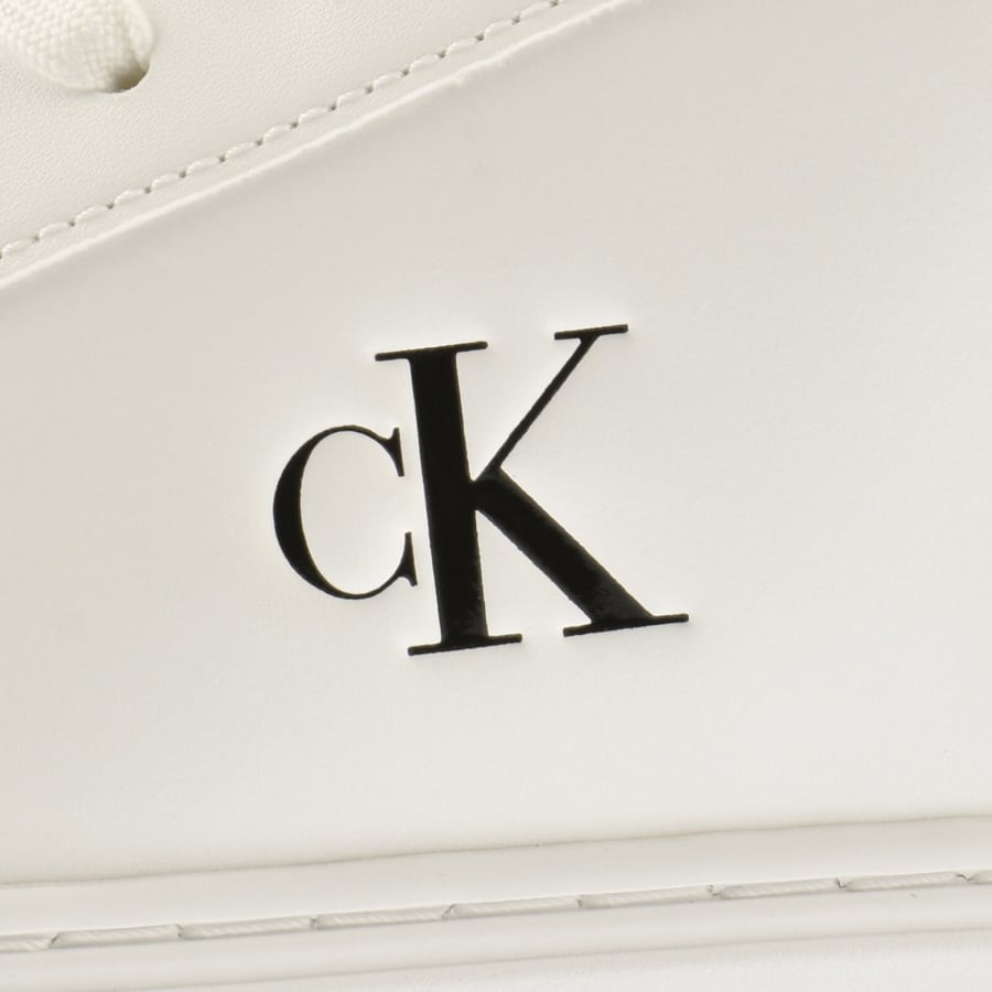 Image number 4 for Calvin Klein Classic Cupsole Trainers White