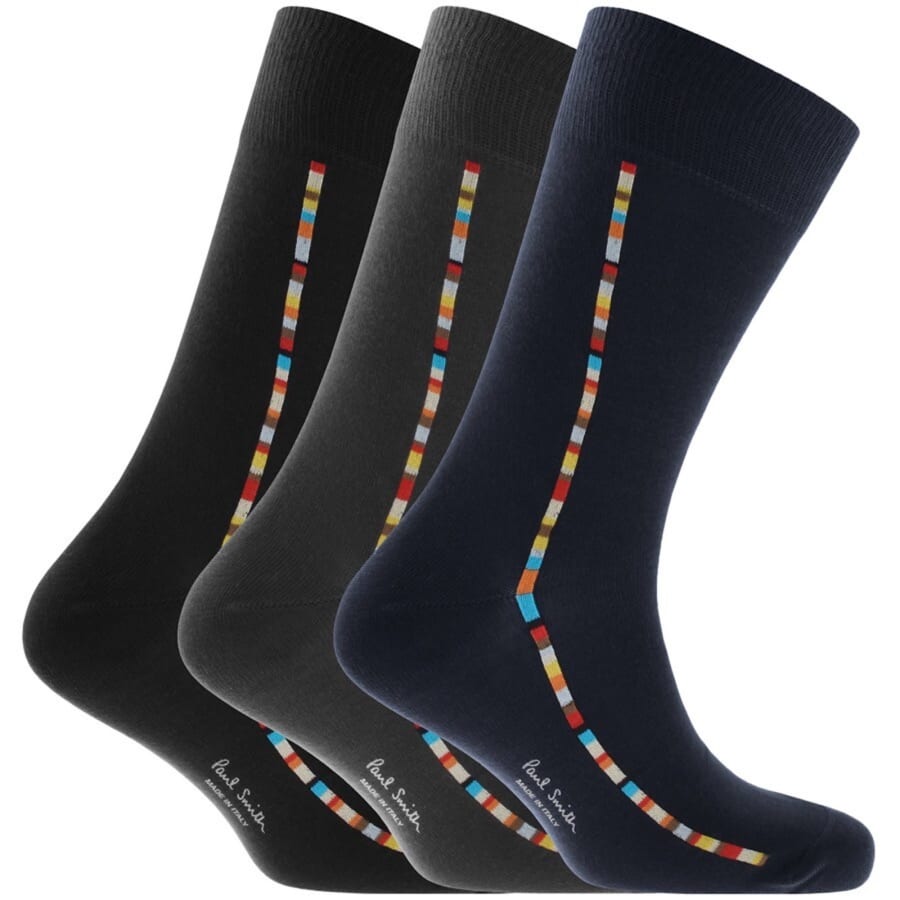 Image number 1 for Paul Smith Vittore 3 Pack Socks Black