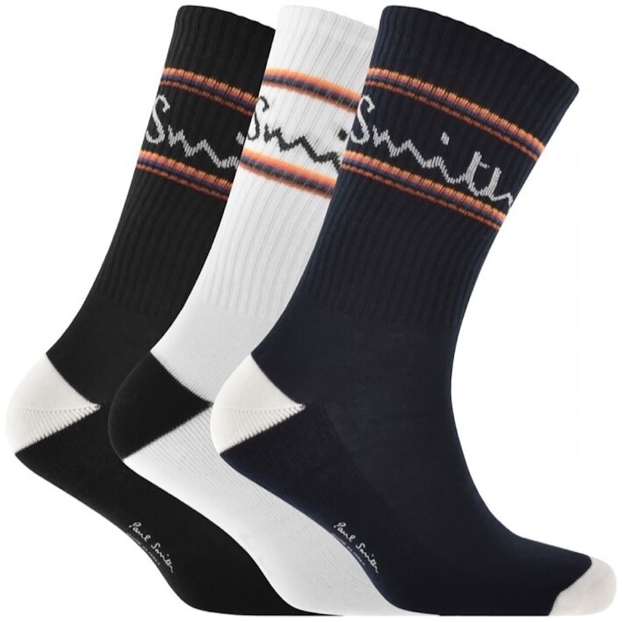 Image number 1 for Paul Smith 3 Pack Sport Socks Black
