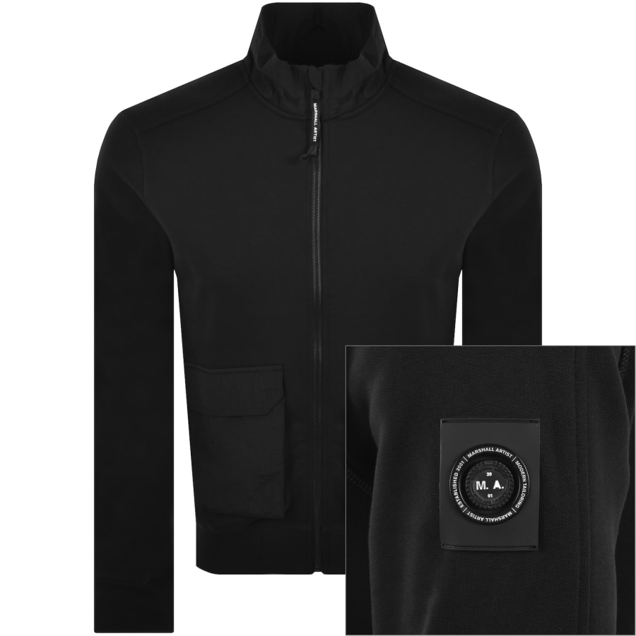 Image number 1 for Marshall Artist Full Zip Sweatshirt Black
