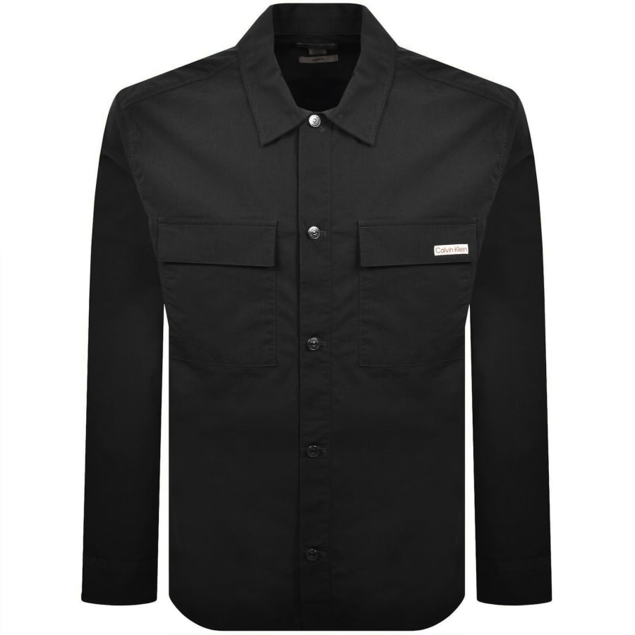 Image number 1 for Calvin Klein Jeans Nylon Utility Shirt Black