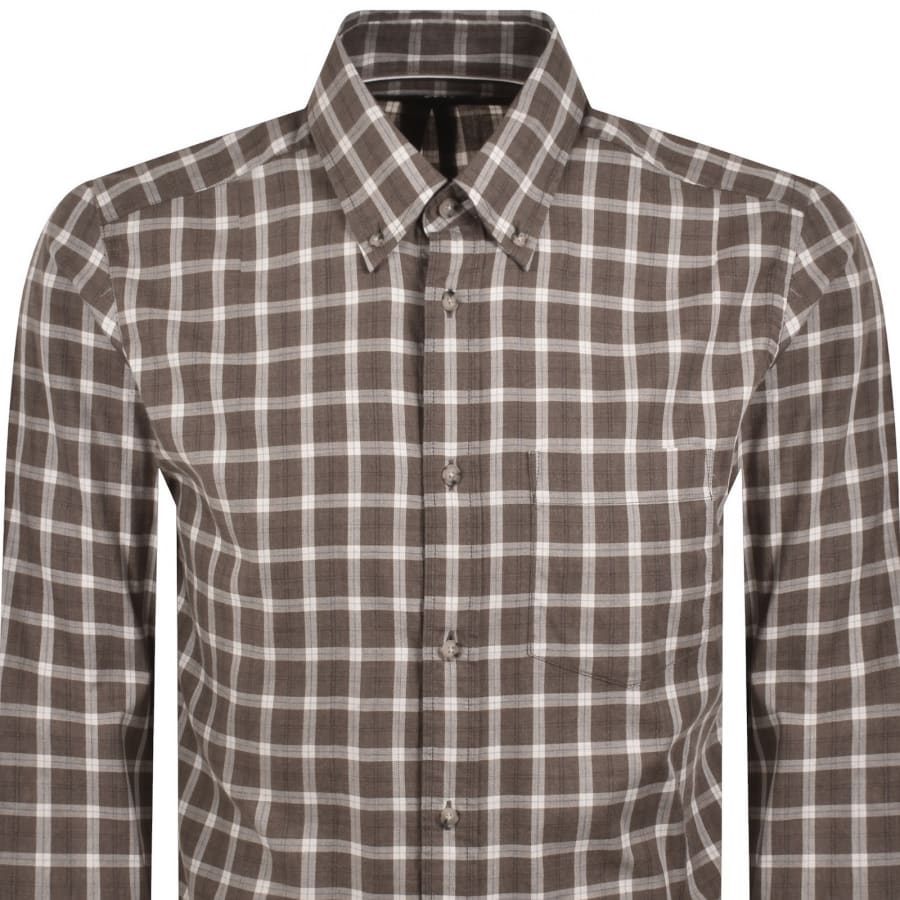 Image number 2 for BOSS H Liam Shirt Brown