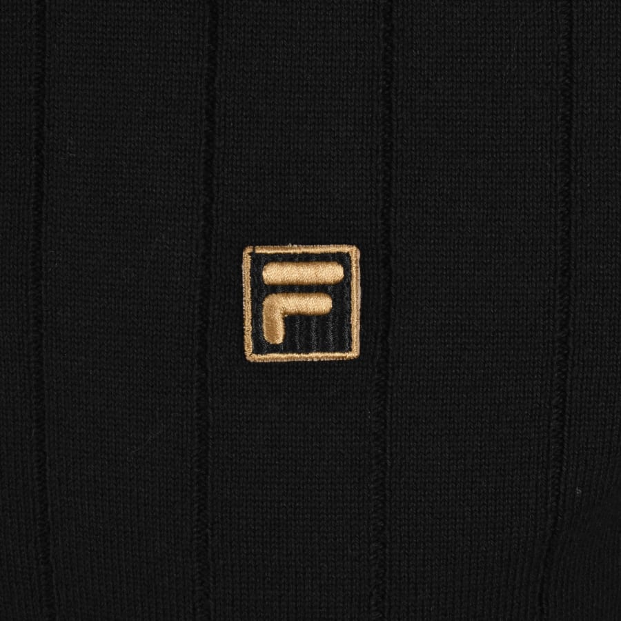 Image number 3 for Fila Santino Knit Polo Shirt Black