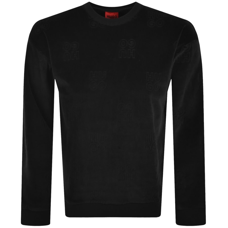 Image number 1 for HUGO Velour Sweatshirt Black