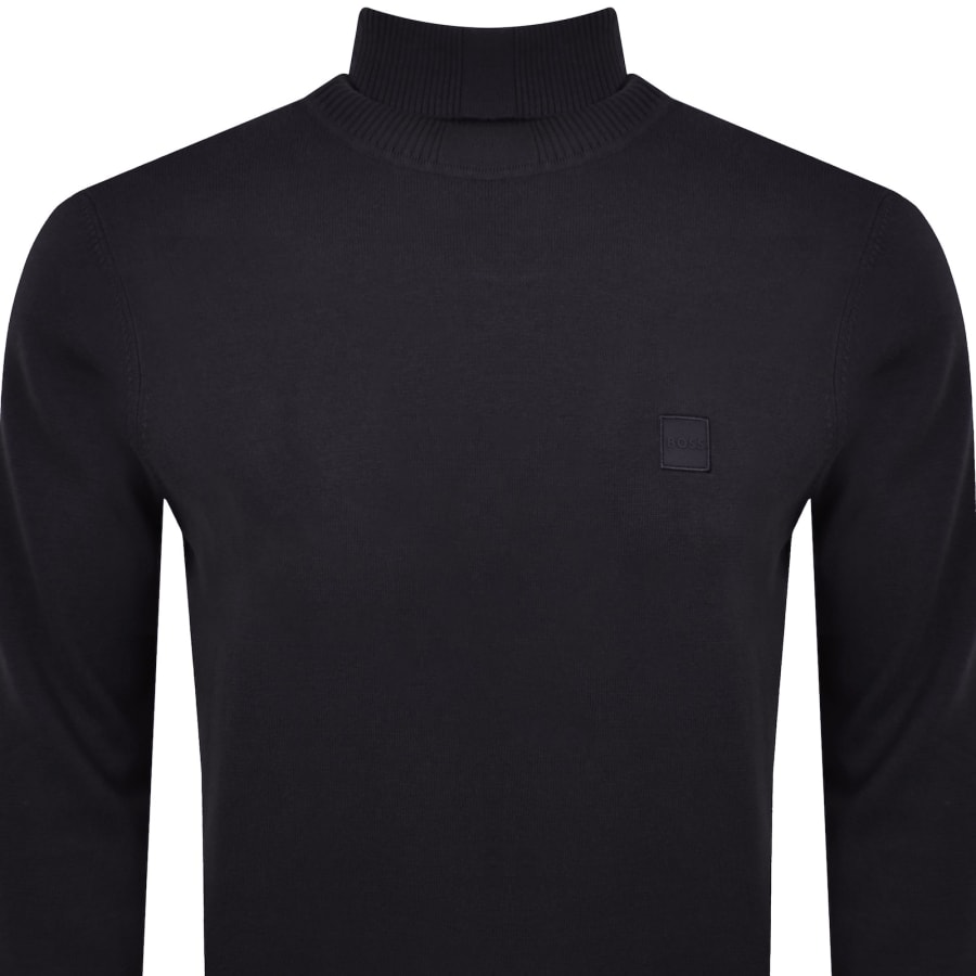 Image number 2 for BOSS Akiro Knit Jumper Navy