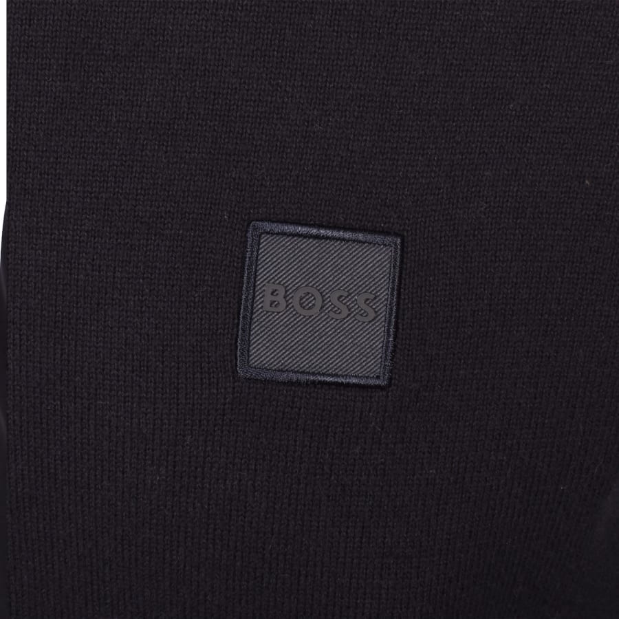 Image number 3 for BOSS Akiro Knit Jumper Navy