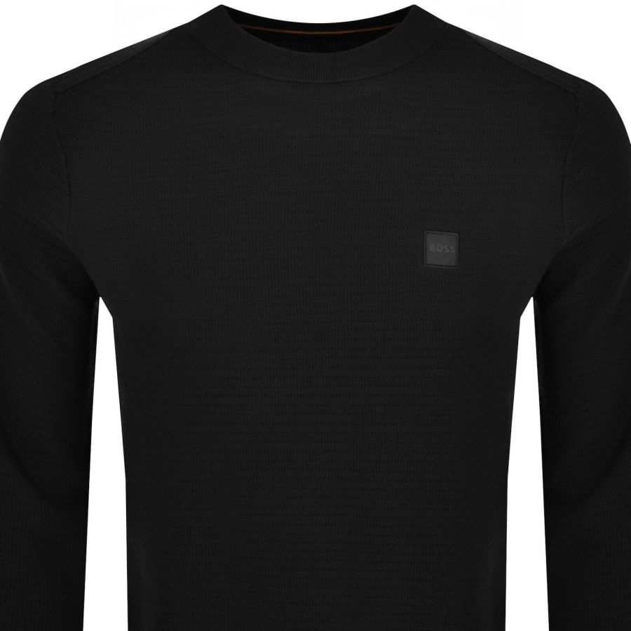 Image number 2 for BOSS Anion Knit Jumper Black