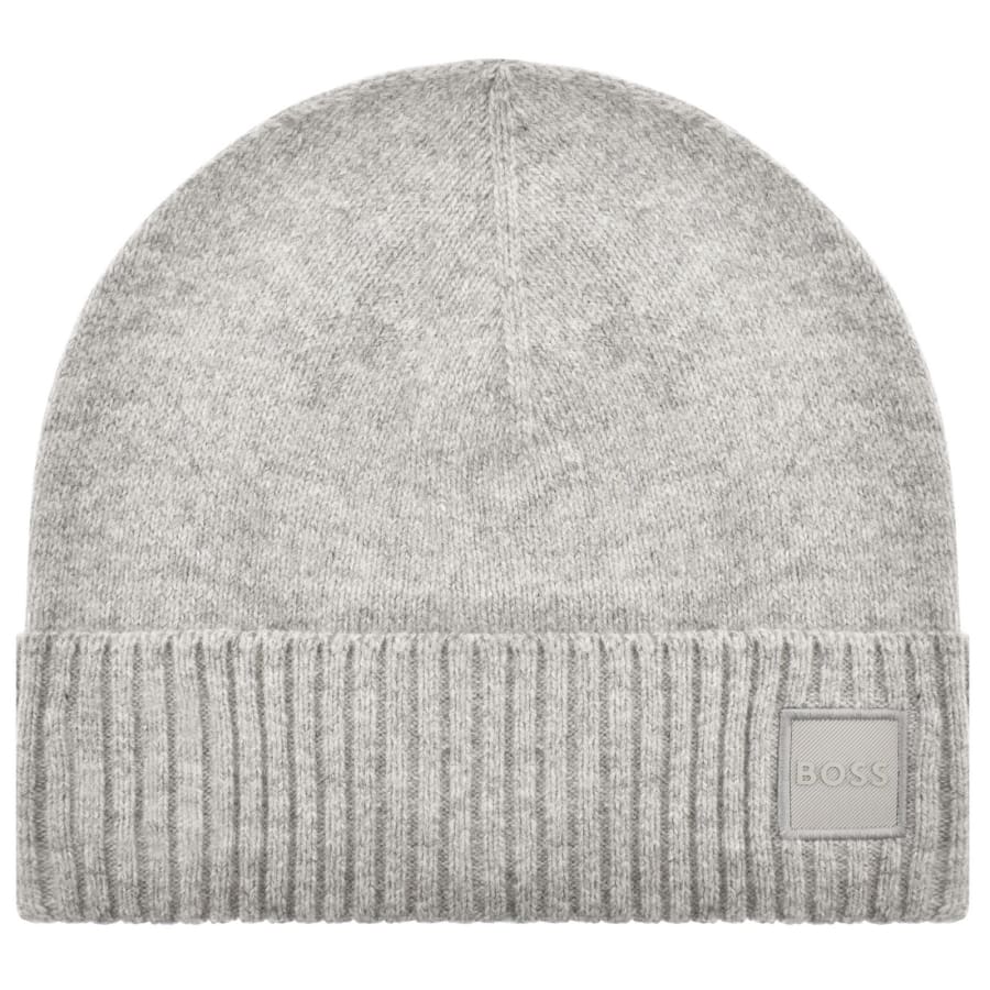 Image number 1 for BOSS Akaio Wool Blend Beanie Grey