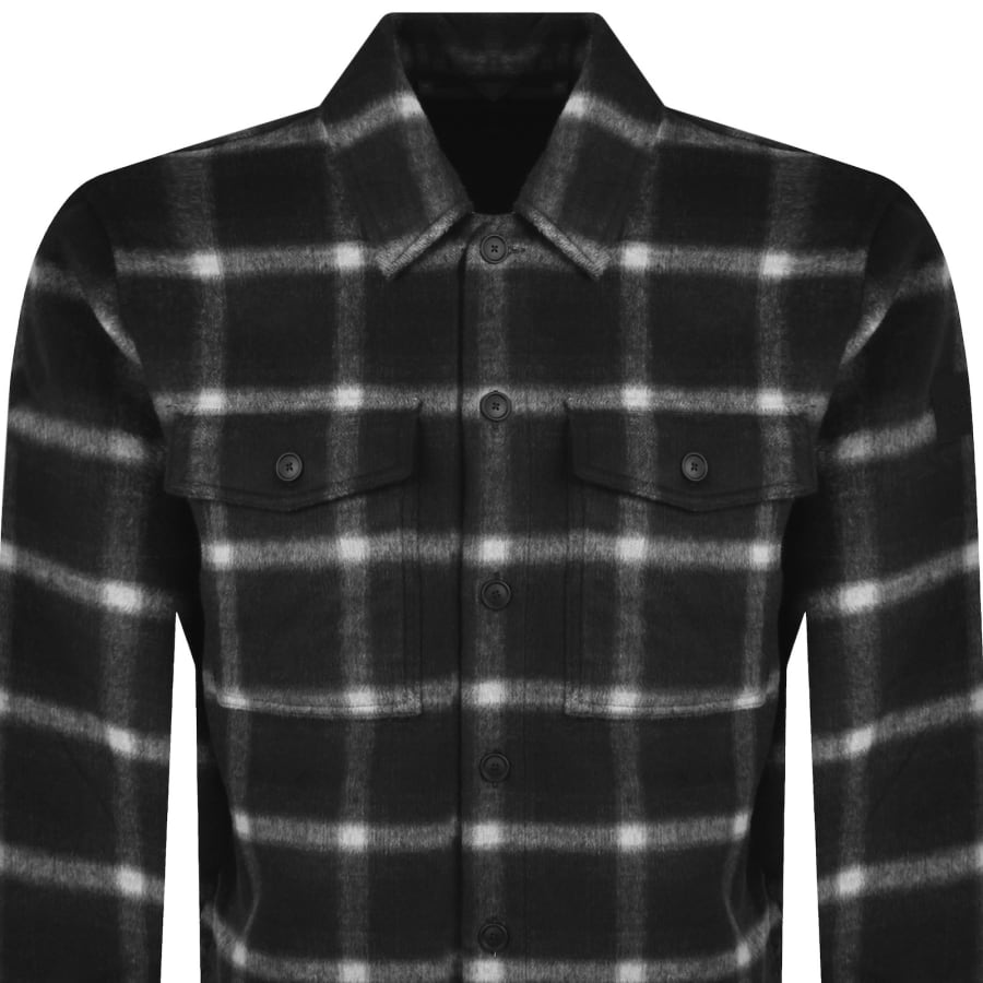 Image number 3 for BOSS Losky Check Overshirt Black