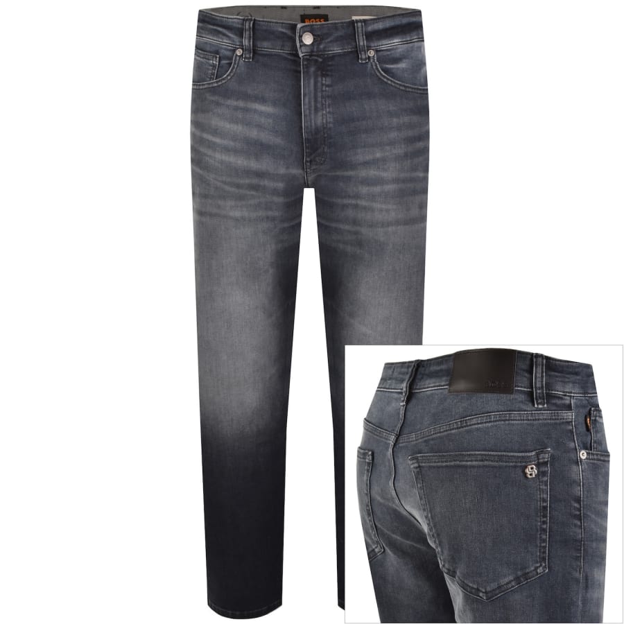Image number 1 for BOSS Ogden BO Straight Jeans Dark Blue
