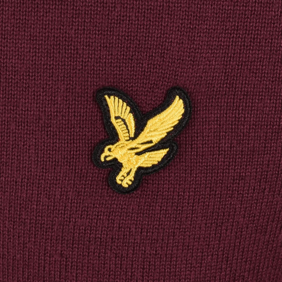 Image number 3 for Lyle And Scott Archive Knitted Jumper Burgundy
