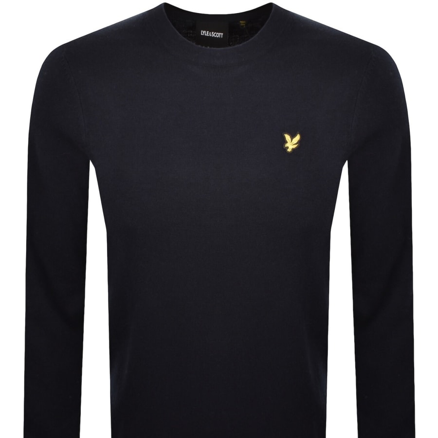 Image number 2 for Lyle And Scott Cotton Merino Jumper Navy