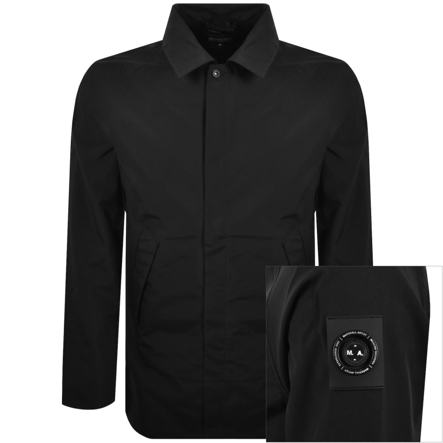 Image number 1 for Marshall Artist Brunswick Trench Jacket Black